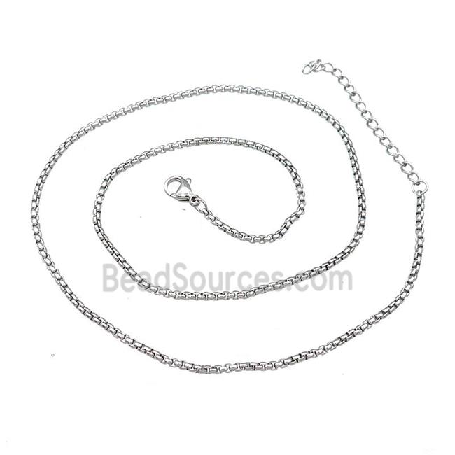 Raw Stainless Steel Necklace Chain