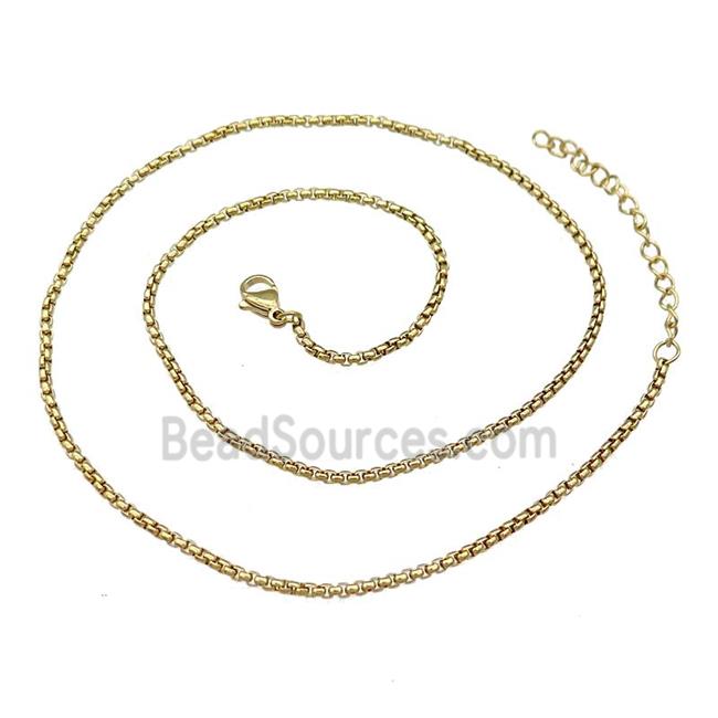 Stainless Steel Necklace Chain Gold Plated