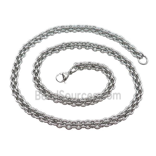 Raw Stainless Steel Necklace