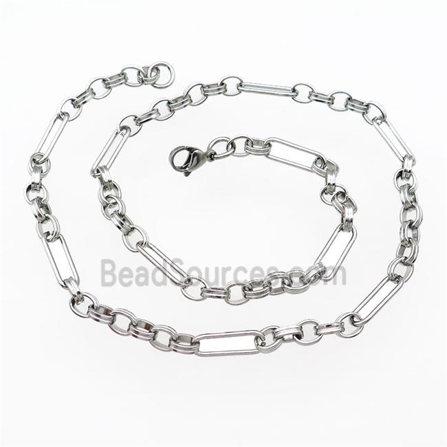 Raw Stainless Steel Necklace