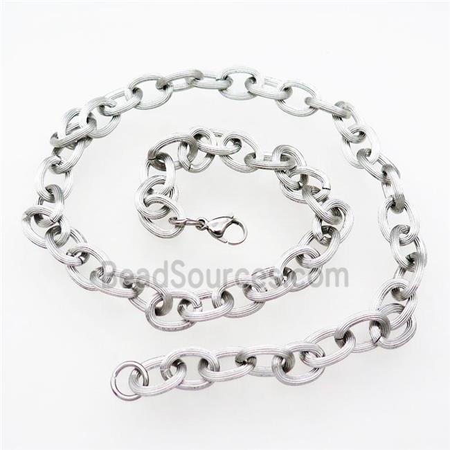 Raw Stainless Steel Necklace