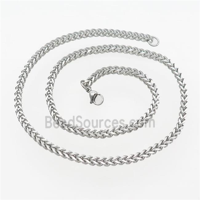 Raw Stainless Steel Necklace