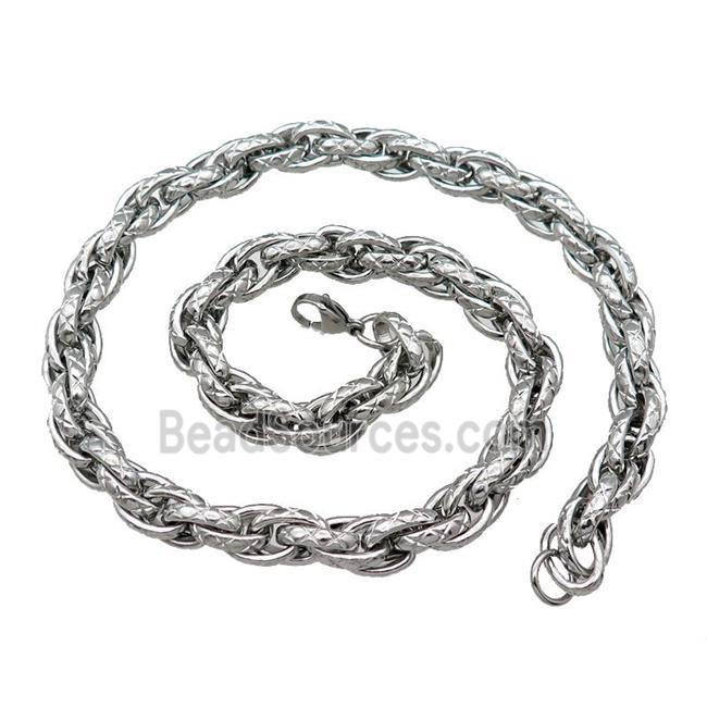 Raw Stainless Steel Necklace