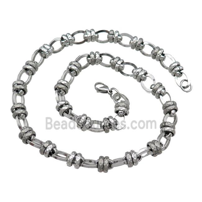 Raw Stainless Steel Necklace