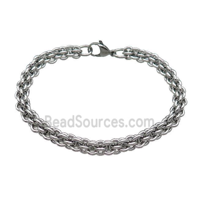 Raw Stainless Steel Bracelet