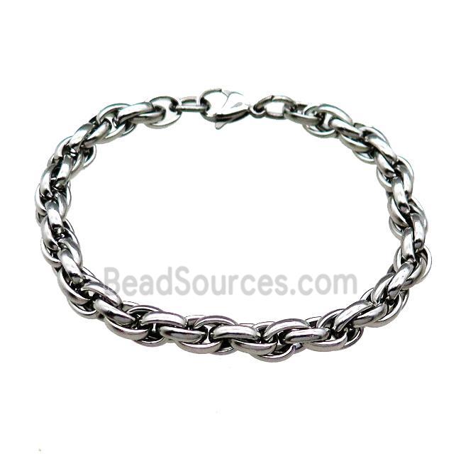 Raw Stainless Steel Bracelet