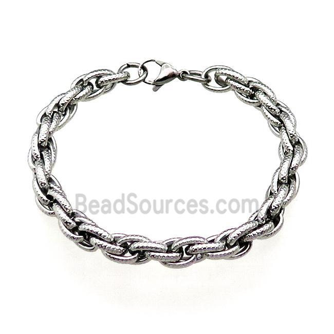 Raw Stainless Steel Bracelet