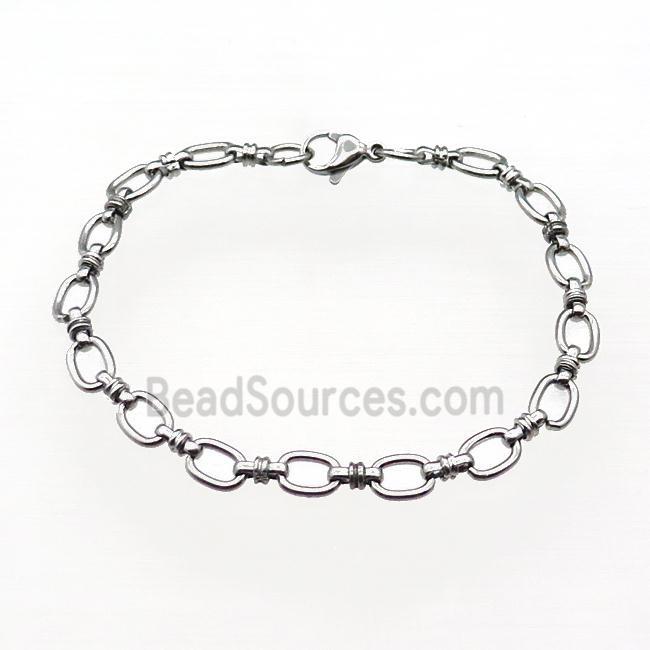 Raw Stainless Steel Bracelet