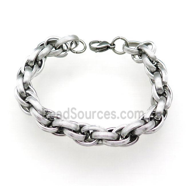 Raw Stainless Steel Bracelet