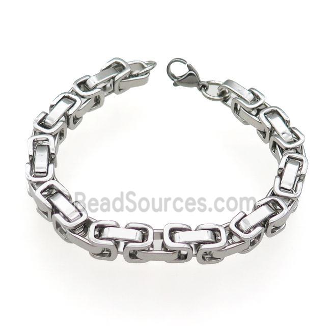 Raw Stainless Steel Bracelet