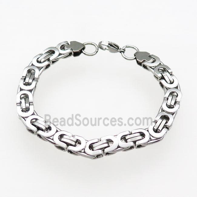 Raw Stainless Steel Bracelet