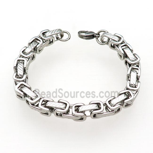 Raw Stainless Steel Bracelet