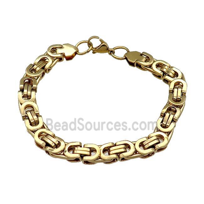 Stainless Steel Bracelet Gold Plated