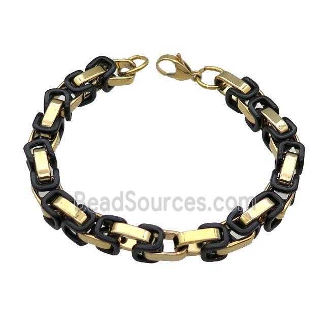 Stainless Steel Bracelet Black Plated