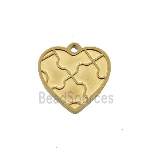 Stainless Steel Heart Pendant Gold Plated