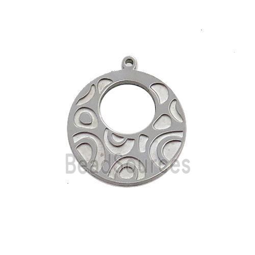 Raw Stainless Steel GoGo Charm Pendant