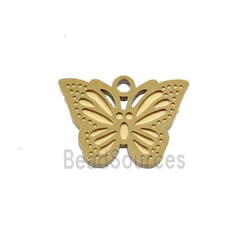 Stainless Steel Butterfly Pendant Gold Plated