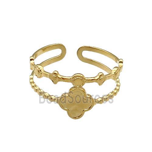 Stainless Steel Ring Gold Plated