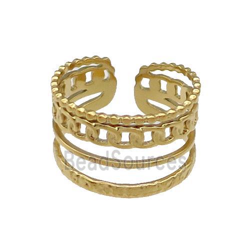 Stainless Steel Ring Gold Plated