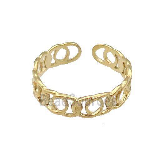 Stainless Steel Ring Gold Plated