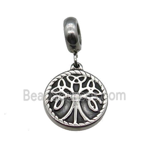 Stainless Steel Pendant Antique Silver