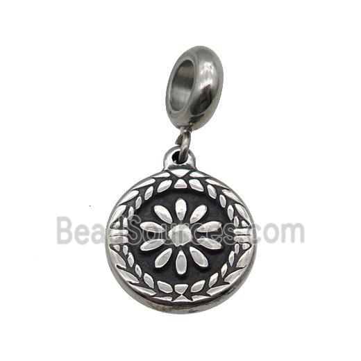 Stainless Steel Pendant Antique Silver