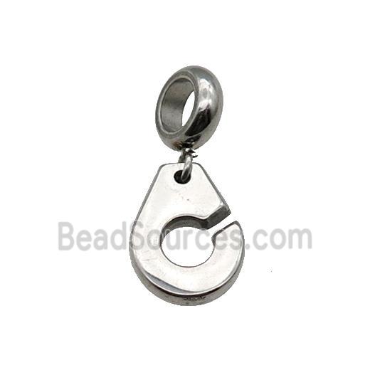 Raw Stainless Steel Lock Pendant