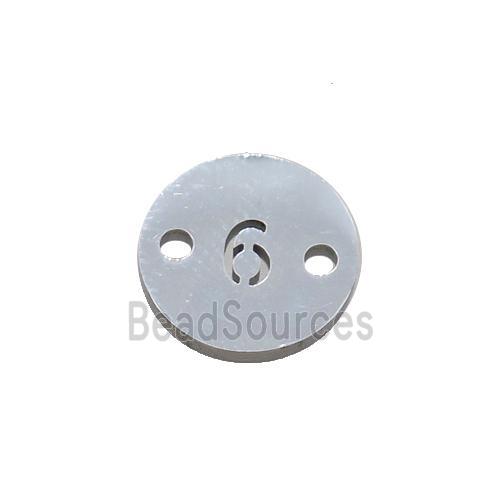 Raw Stainless Steel Circle Number6 Connector