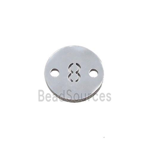 Raw Stainless Steel Circle Number8 Connector