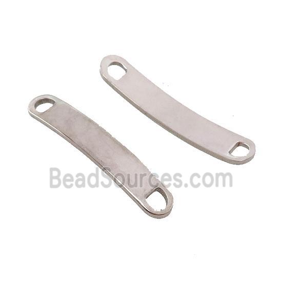 Raw Stainless Steel Connector Bend Rectangle