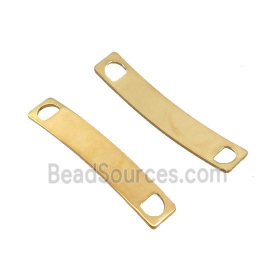 Stainless Steel Connector Bend Rectangle Gold Plated