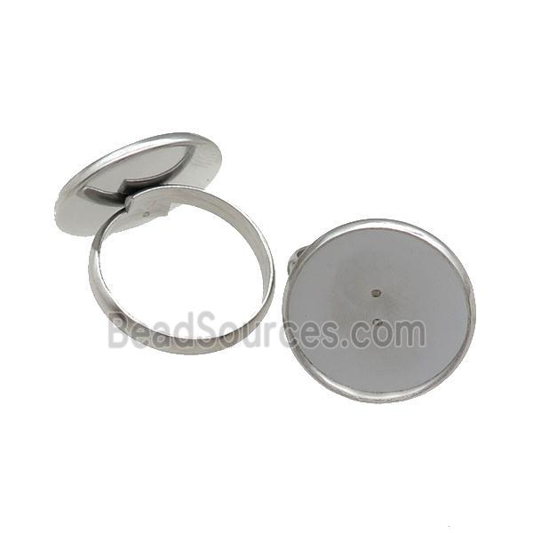 Raw Stainless Steel Ring with Pad