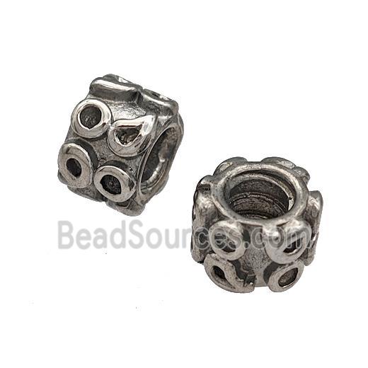 Raw Stainless Steel Tube Beads Large Hole