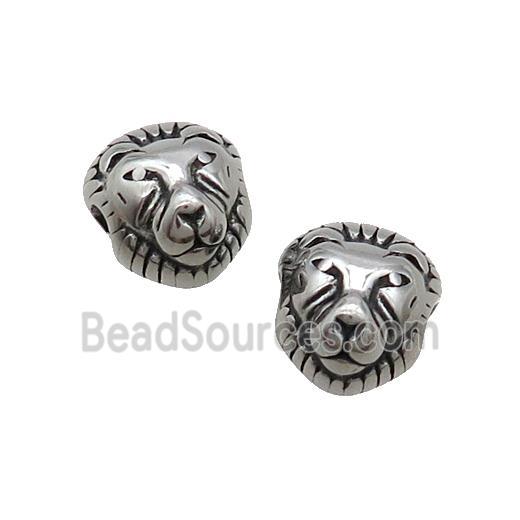 Stainless Steel Lion Beads Paracord Large Antique Silver