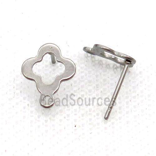 Raw Stainless Steel Stud Earring