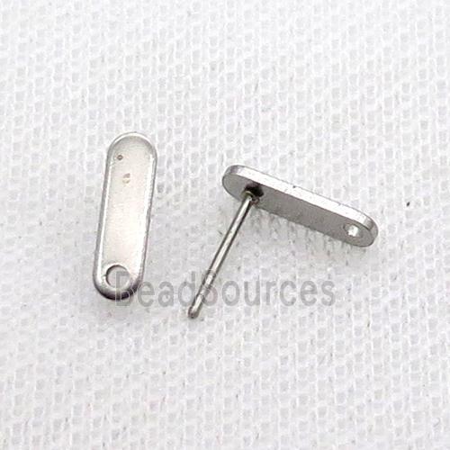 Raw Stainless Steel Stud Earring Stick