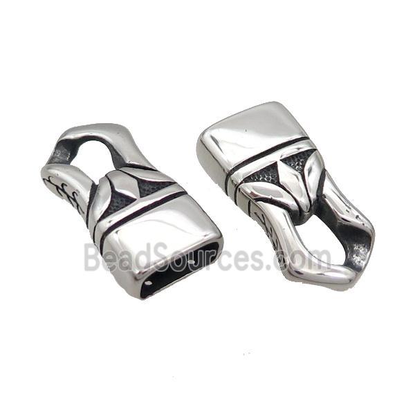 Stainless Steel CordEnd Antique Silver