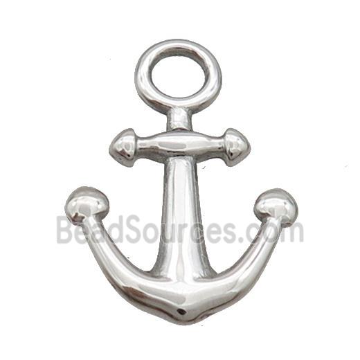 Raw Stainless Steel Anchor Pendant