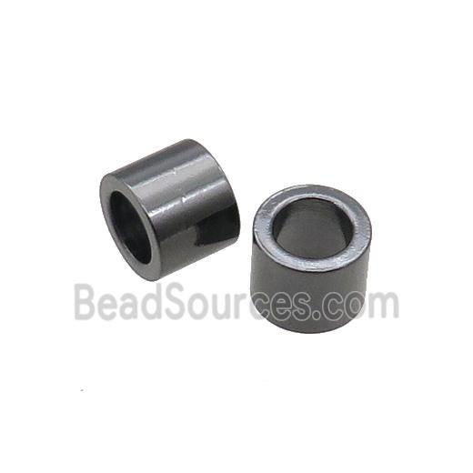 Stainless Steel Tube Beads Large Hole Black Plated