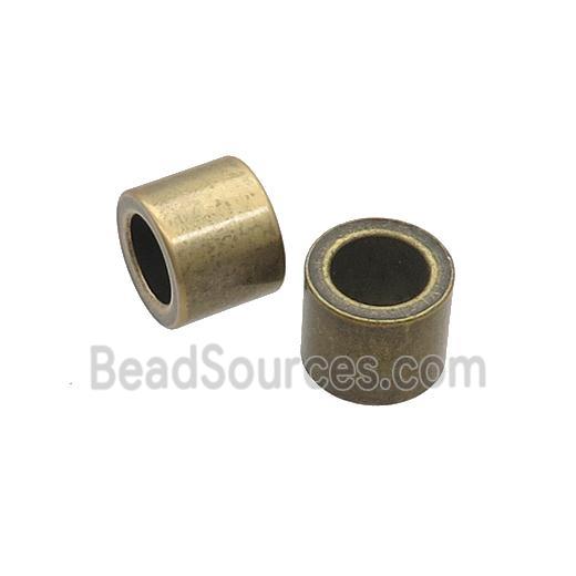 Stainless Steel Tube Beads Large Hole Antique Bronze