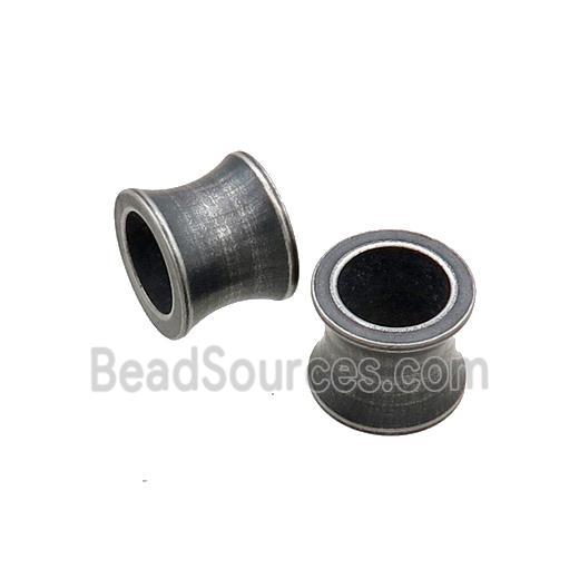 Stainless Steel Bamboo Beads Large Hole Antique Black