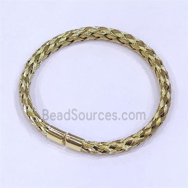 Stainless Steel Bangle Gold Plated