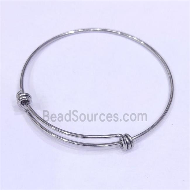 Raw Stainless Steel Bangle