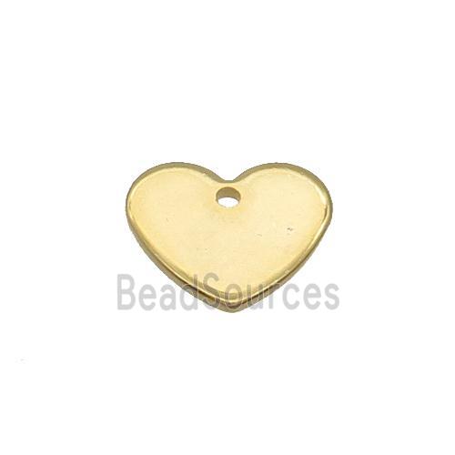 Stainless Steel Heart Pendant Gold Plated