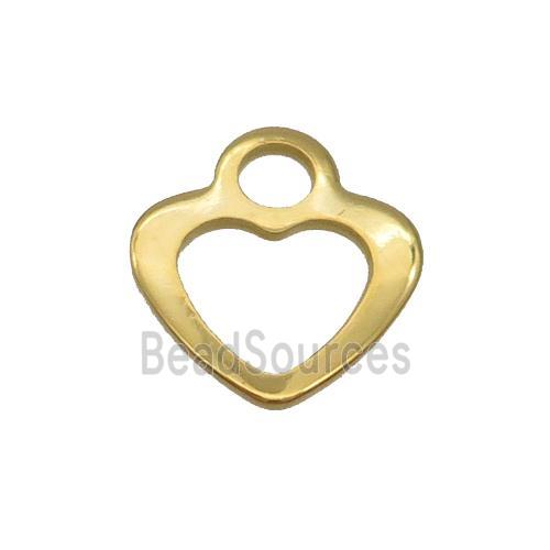 Stainless Steel Heart Pendant Gold Plated