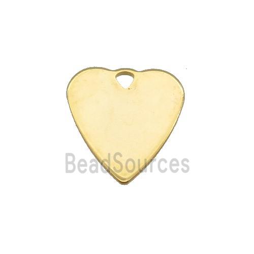 Stainless Steel Heart Pendant Gold Plated