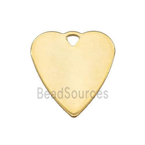 Stainless Steel Heart Pendant Gold Plated