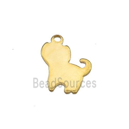 Stainless Steel Cat Pendant Gold Plated