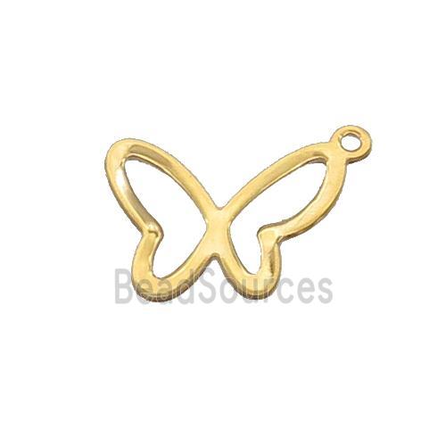 Stainless Steel Butterfly Pendant Gold Plated