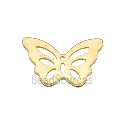 Stainless Steel Butterfly Pendant Gold Plated